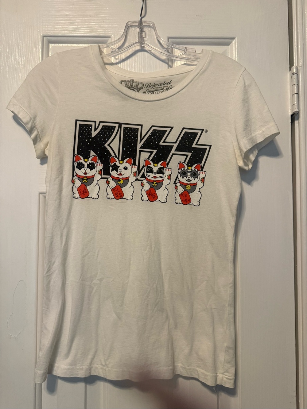🎸 Bejeweled KISS “In KISS We Trust” Graphic T-Shirt 🎸 Medium - Picture 2 of 7